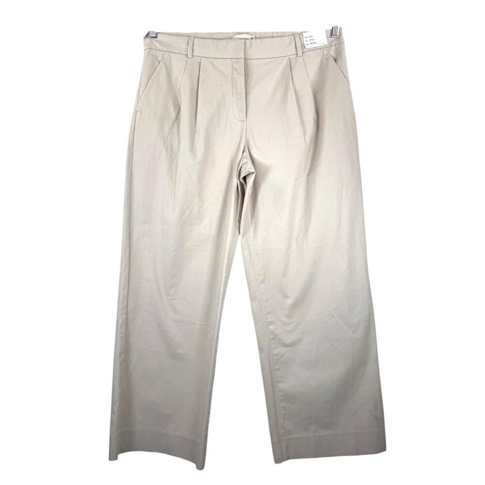 Abercrombie & Fitch wide leg pleated low rise chino pants 90s money light sz 32